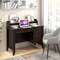 Computer Desk with Storage Vintage Design, Shelves and 4 Drawers